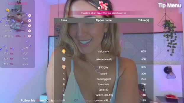 B3llaSpring amateur Webcam SHOW @ 21-01-2024