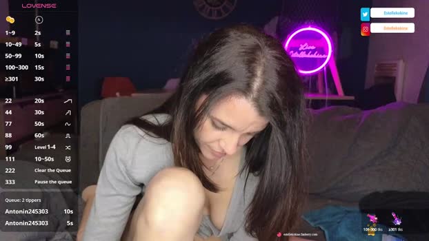 Estellekokine deepthroat Webcam SHOW @ Cam4 14-04-2025